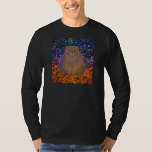 Fluffy Rock Hyrax Wildflower Tuin Illustratie T-shirt