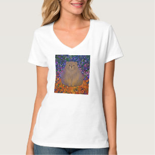 Fluffy Rock Hyrax Wildflower Tuin Illustratie T-shirt