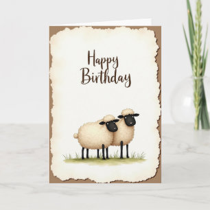 Fluffy Schaap Verjaardagskaart Kaart