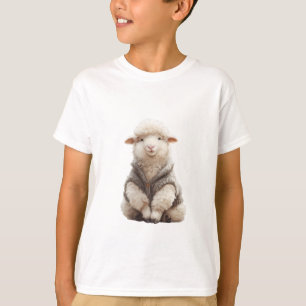 Fluffy Schapen in Wollen Trui Kinderen T-shirt