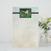 Fluffy Schattig dartmoor-Pony Briefpapier (Staand voorkant)
