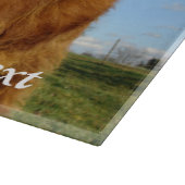 Fluffy Scottish Highland Koe - Blue Sky Snijplank (Hoek)