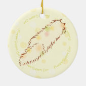 Fluffy Slapy Cat Keramisch Ornament (Achterkant)