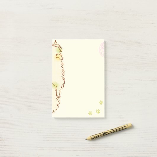 Fluffy Slapy Cat Post-it® Notes (Op bureau)