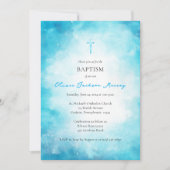 Fluffy Soft Cerulean Clouds Orthodox Baptism       Kaart (Voorkant)