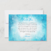 Fluffy Soft Cerulean Clouds Orthodoxe doop Bedankkaart (Voorkant)