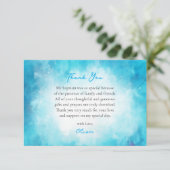 Fluffy Soft Cerulean Clouds Orthodoxe doop Bedankkaart (Staand voorkant)