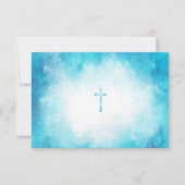 Fluffy Soft Cerulean Clouds Orthodoxe doop Bedankkaart (Achterkant)