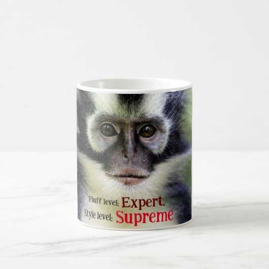Fluffy Thomas Leaf monkey Koffiemok (Center)