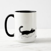 Fluffy Tuxedo Chat Mug (Gauche)