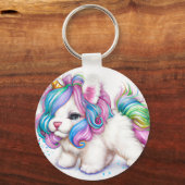 Fluffy Unicorn Puppy Sleutelhanger (Voorkant)