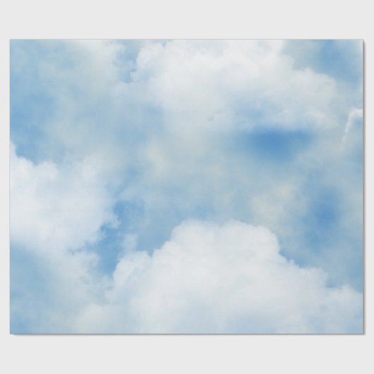 Fluffy White Clouds Cadeaupapier (Vlak)