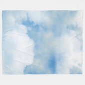Fluffy White Clouds Fleece Deken (Voorkant (Horizontaal))