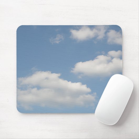 Fluffy White Cumulus Clouds Mousepad Muismat (Met muis)