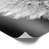 Fluffy White Dandelion-ventilator in zwart-wit Poster (Hoek)