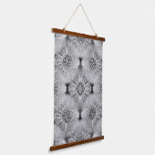 Fluffy White Dandelions Abstract Nature Pattern  Hangend Wandkleed (Gebogen)