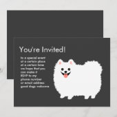 Fluffy White Pomeranian Kaart (Voorkant / Achterkant)