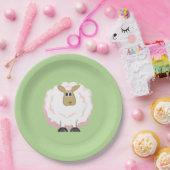 Fluffy White Sheep Papieren Bordje (Feest)