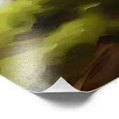 Fluffy witte kat schilderij foto afdruk (Hoek)