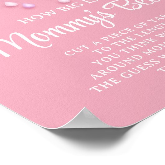 Fluffy witte wolk negen Hoe groot mama's buik spel Poster (Hoek)