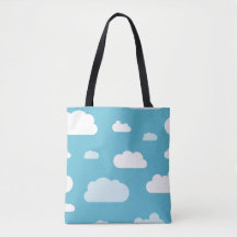 Fluffy wolds sky canvas tas