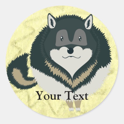 Fluffy Wolf Stickers (Voorkant)