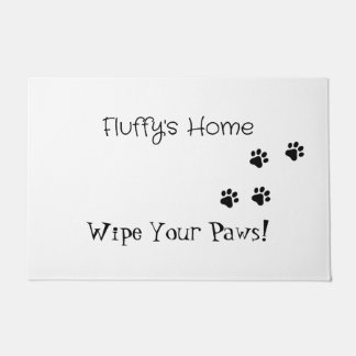 Fluffy's Home - Veeg je poten af! 🐾 Deurmat