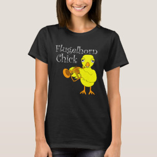 Flugelhorn Chick White Tekst T-shirt