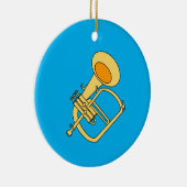 Flugelhorn muziekinstrument keramisch ornament (Rechts)