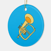 Flugelhorn muziekinstrument keramisch ornament (Links)