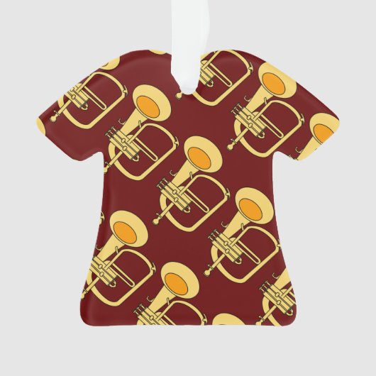 Flugelhorn muziekinstrument ornament (voorkant)