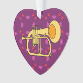 Flugelhorn muziekinstrument ornament (voorkant)