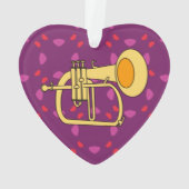 Flugelhorn muziekinstrument ornament (achterkant)