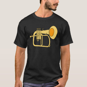 Flugelhorn muziekinstrument t-shirt