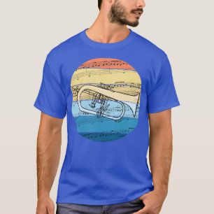 Flugelhorn muzieknotatie hoorn speler messing muzi t-shirt