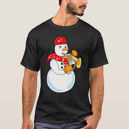 Flugelhorn Snowman T-shirt (Voorkant)