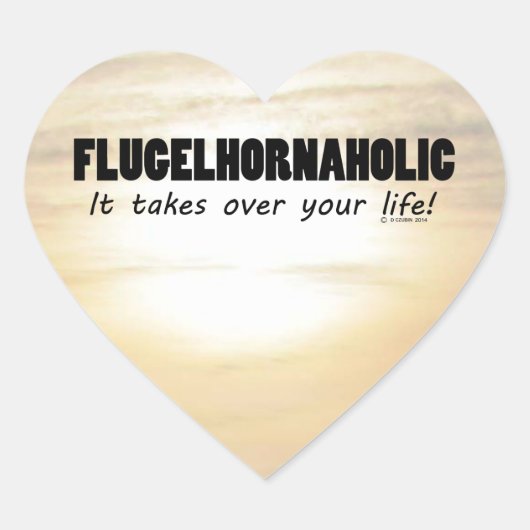 Flugelhornaholic Life Heart Sticker (Voorkant)