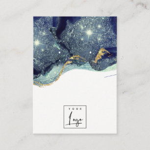Fluid Abstract Gold Navy Ketting Verdien beeldsche Visitekaartje