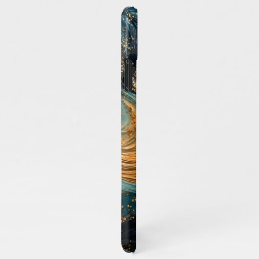 Fluid Abstract Paint en Glitter Design iPhone Hoesje (Rechterkant)