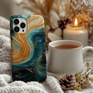 Fluid Abstract Paint en Glitter Design iPhone 11Pro Max Hoesje