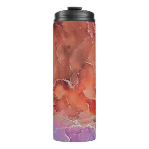 Fluid Art. Moderne achtergrond, achtergrond, vormg Thermosbeker