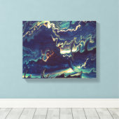 Fluid Blues II Canvas Afdruk (Insitu (Houten vloer))