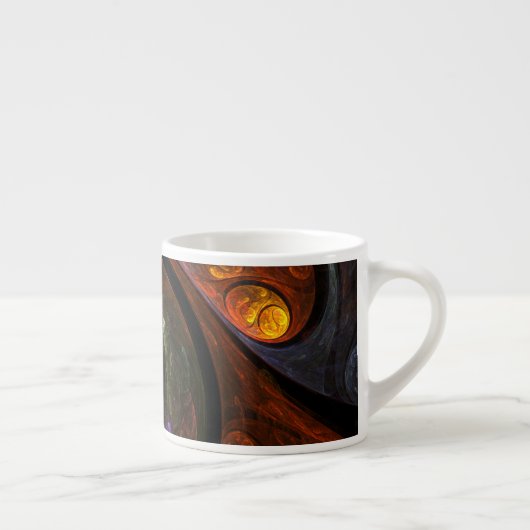 Fluid Connection Abstract Art Espresso-Mok Espresso Kop (Rechts)
