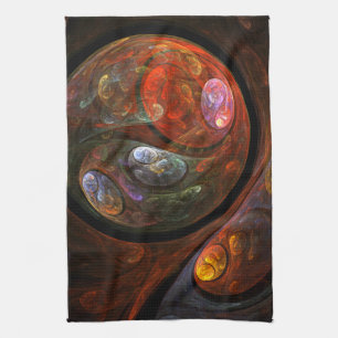 Fluid Connection Abstracte Art Kitchen Towel Theedoek