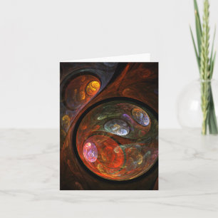 Fluid Connection Abstracte Art Note Card Kaart