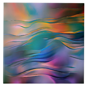 "Fluid Horizons" hedendaagse Abstracte kunst Tegeltje