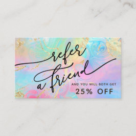 Fluid marmer verwijzingskaart visitekaartje