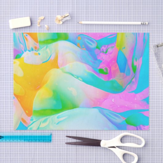 Fluid Neon Abstract Tissuepapier (Craft)