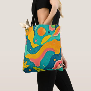 Fluid Organic Shapes Art Draagtas