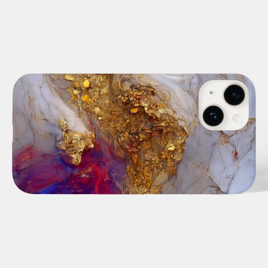 Fluid Paarse en Blue Fusion Case-Mate iPhone Case (Achterkant (horizontaal))